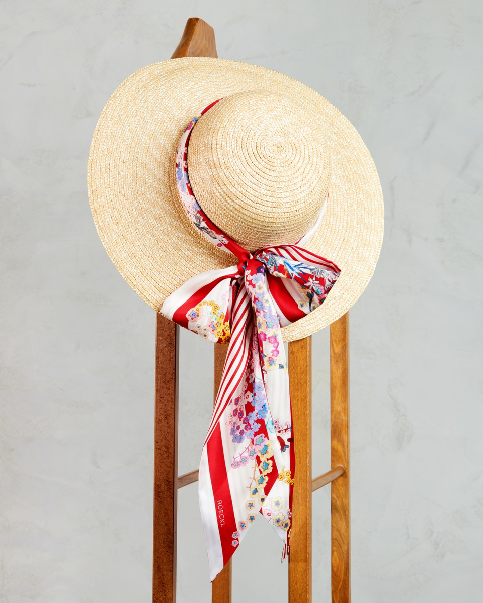 Floral Twilly 11x200  - cherry red