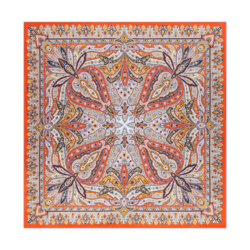 Flourishing Paisley 90x90  - multi sunset