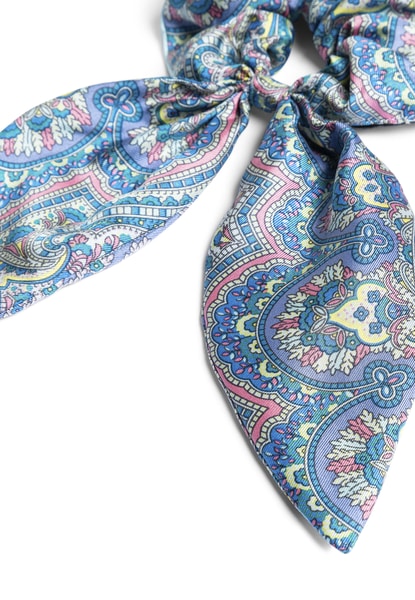Scrunchie Young Paisley large - multi aqua