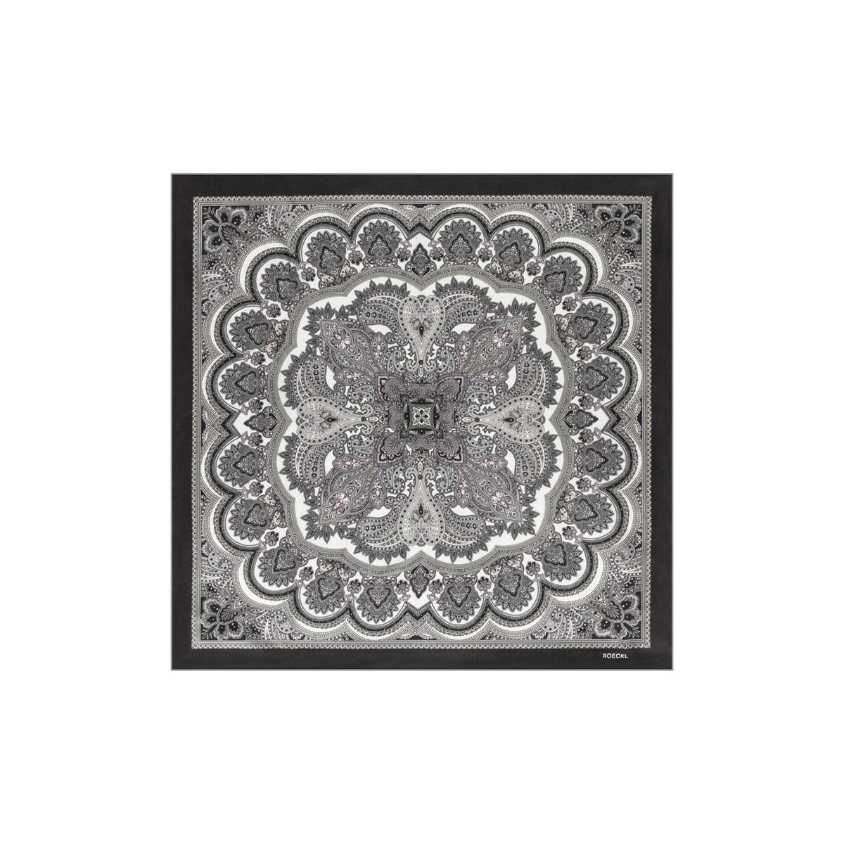 Fine Paisley 53x53 - multi silver