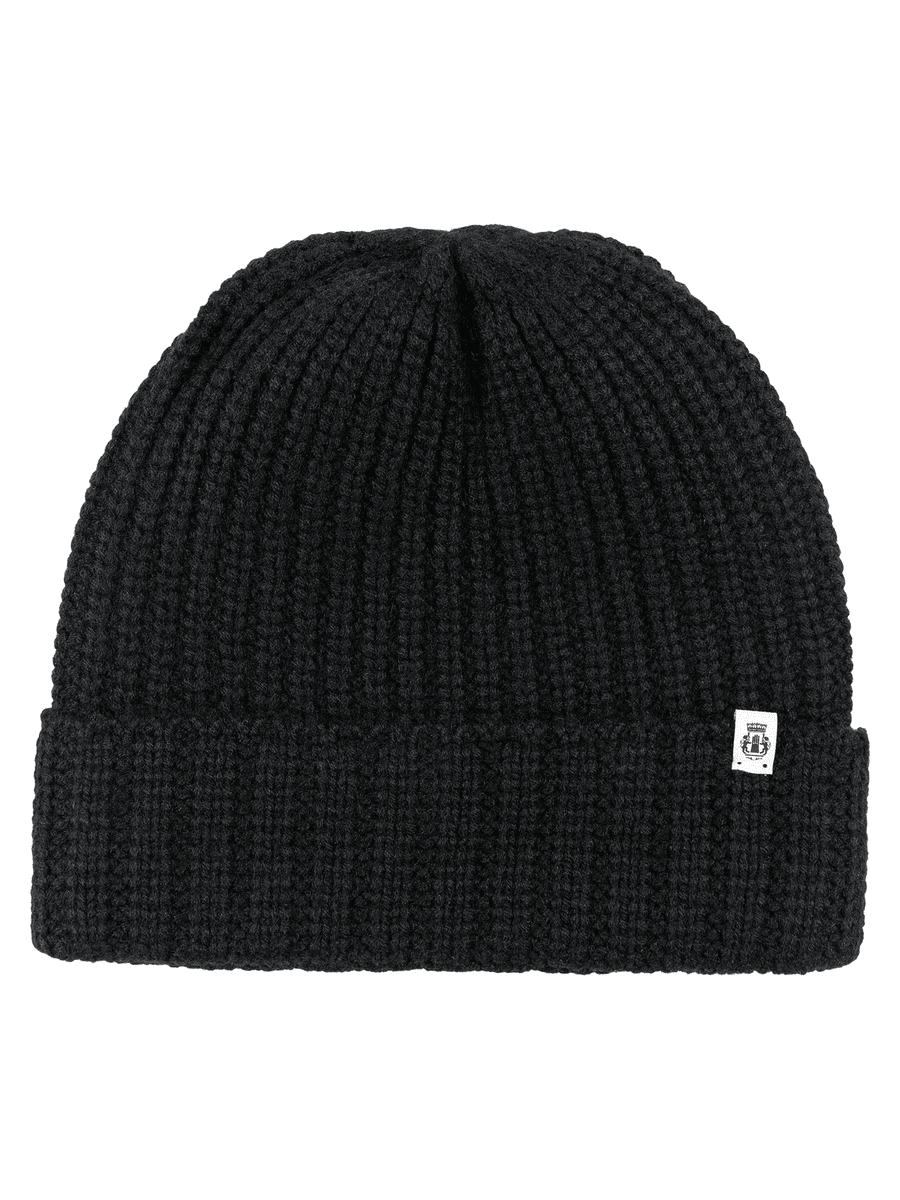 Pure Cashmere Umschlagmuetze - black