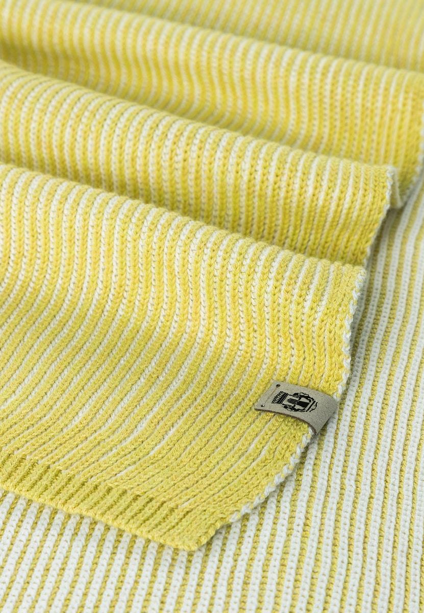 Two Tone Rib Schal 30x180 - lemon