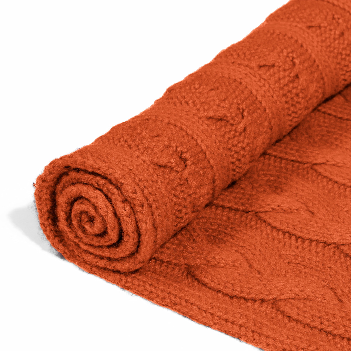 Braided Cashmere Schal 30x180 - brick