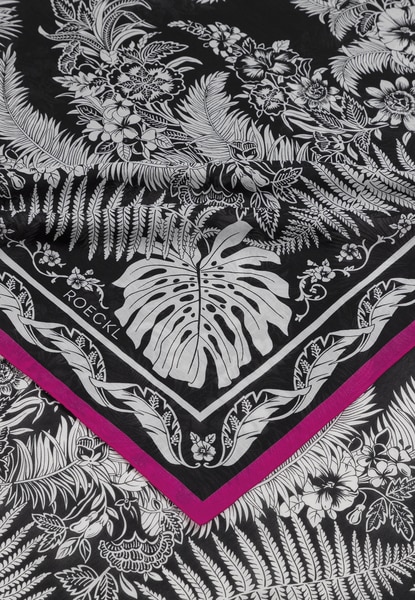 Botanical Garden 100 x 100 - black/pink
