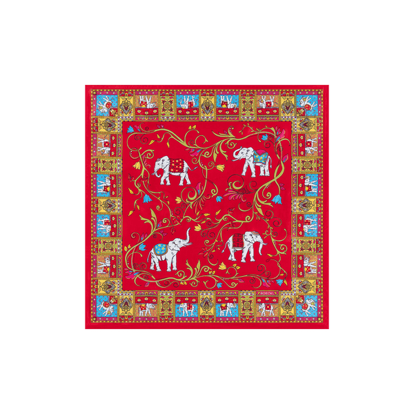 Lucky Elephant 53x53 - red mix