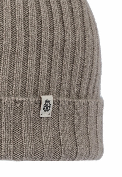 Business Cashmere Muetze mit Umschlag - mink