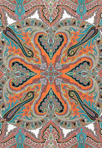 Circular Ornament 90x90 - multi flamingo