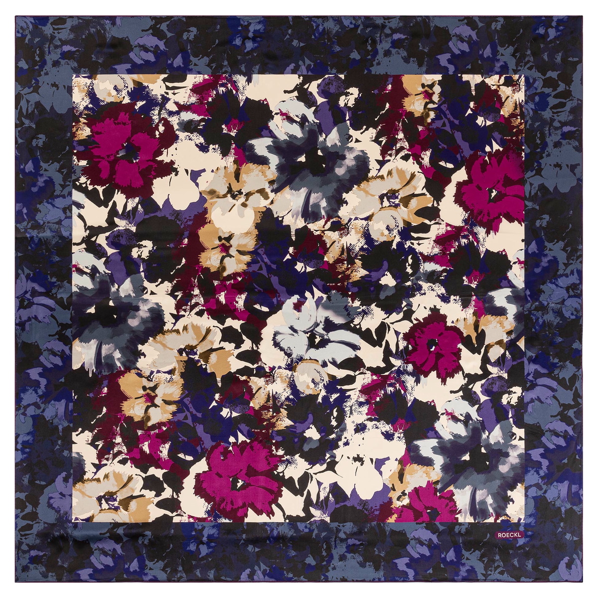 Camouflage Flowers 130x130  - multi mulberry