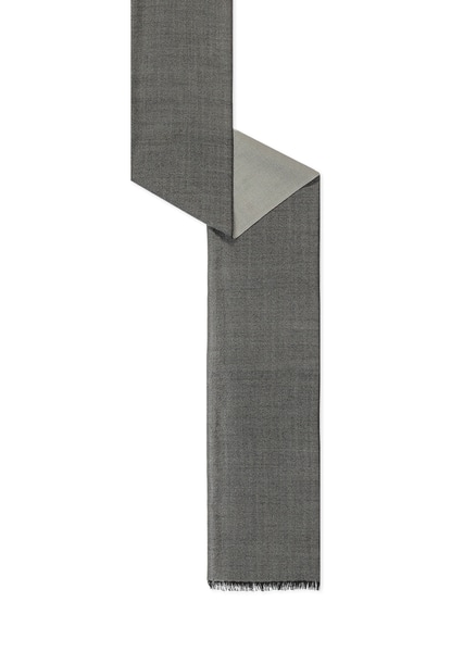 Two-Tone Wool 40x180  - black/grey