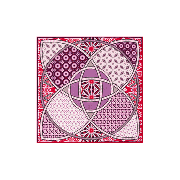 Kaleidoskope 53x53 - red/wine