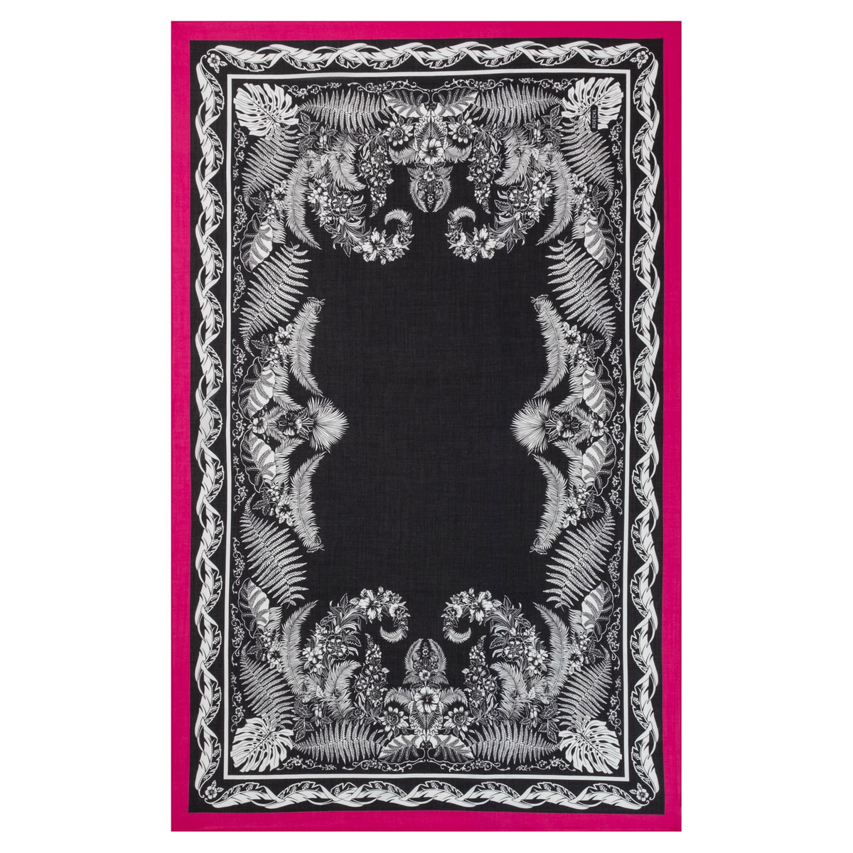 Botanical Garden 100x160  - black/pink