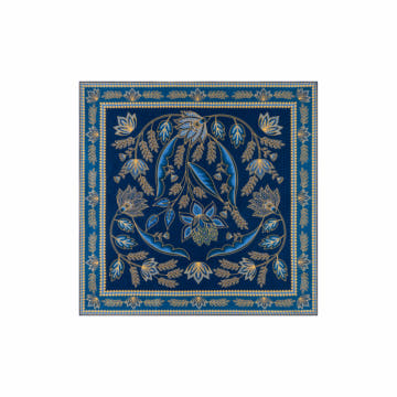 Blooming Mandala 64x64 - blue