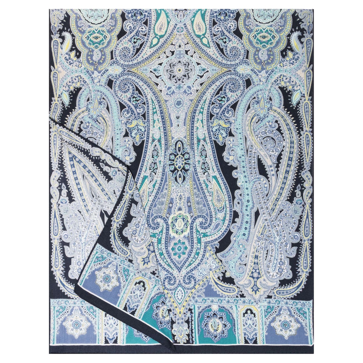 Harfen Paisley 70x170 - iceblue/navy