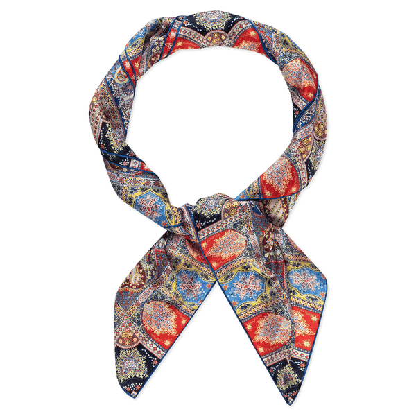 Secret Garden 140x140 - navy/red