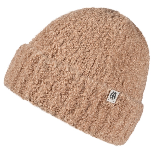 Classic Bouclé Umschlagmütze  - camel