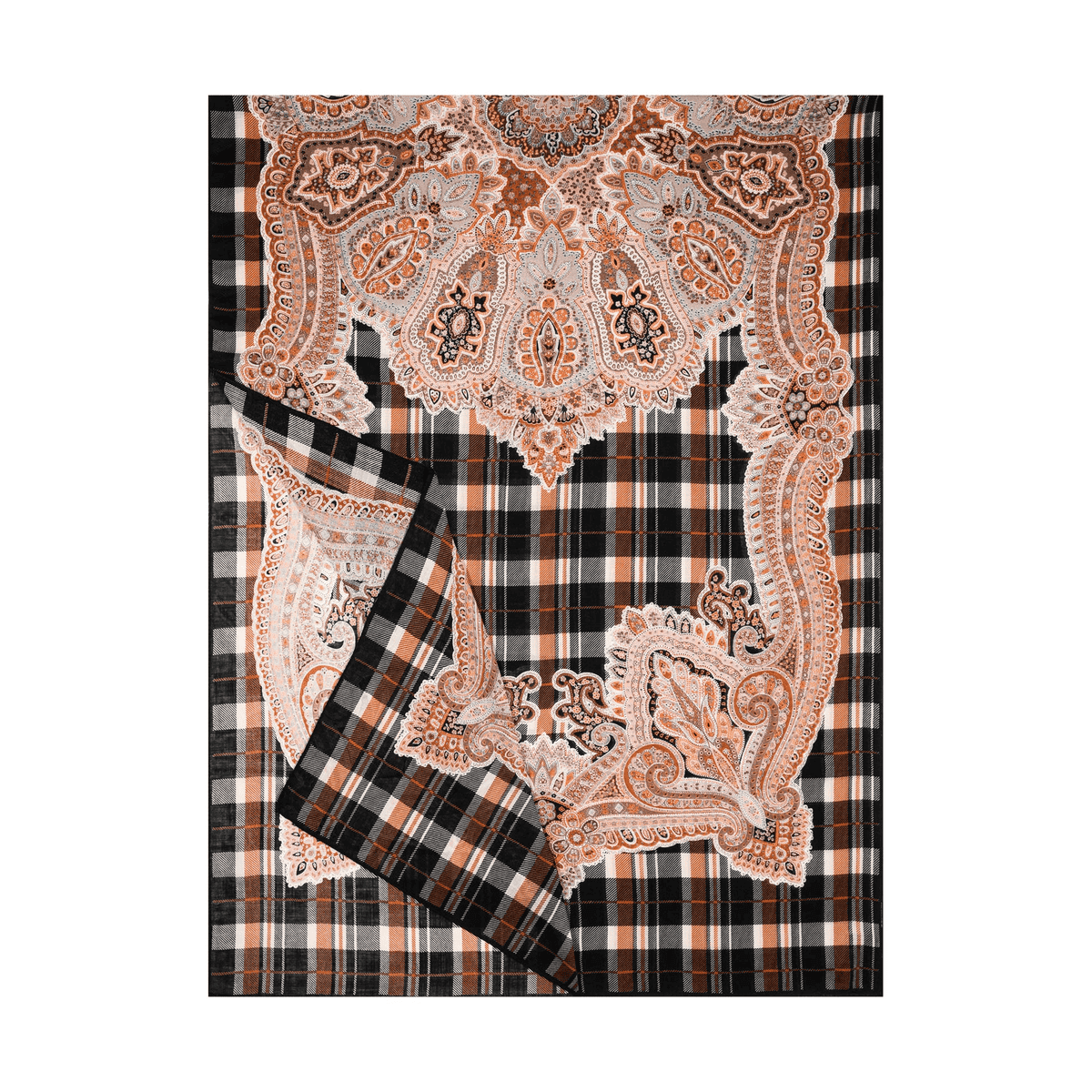 Tartan Paisley 70x180 - multi fox
