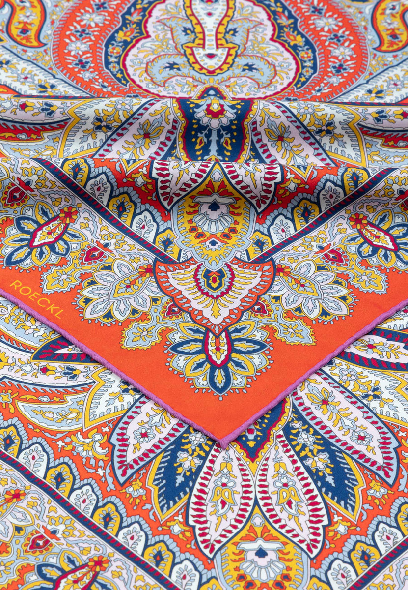 Flourishing Paisley 90x90 - multi sunset