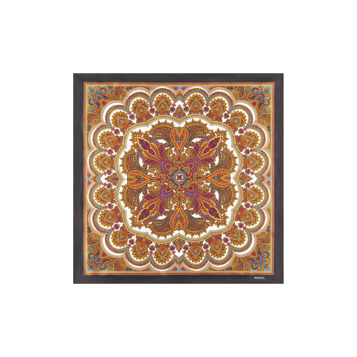 Fine Paisley 53x53  - multi black