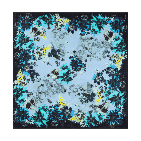 Blooming Harmony 100x100 - multi navy