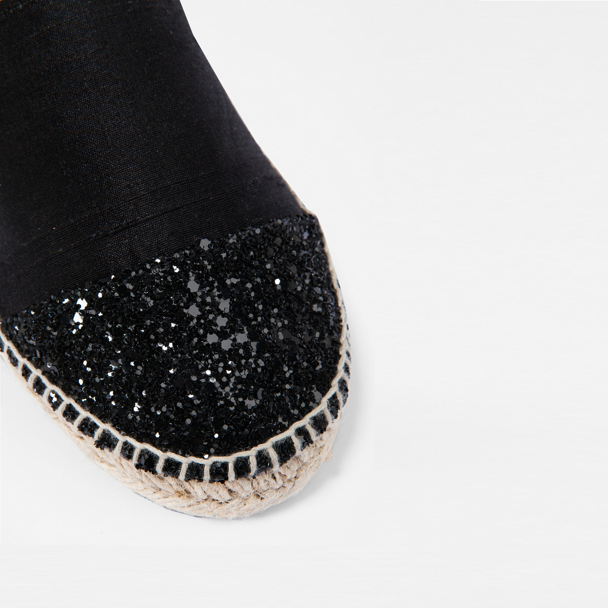 Espandrillo Wildseide Glitzer-Toe/Rocha - black