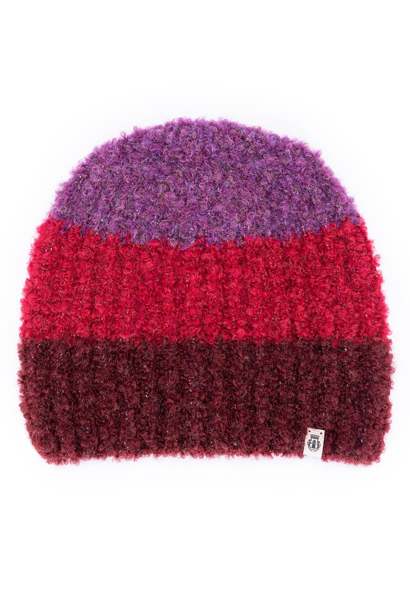 Cosy Bouclé New Mütze - multi wine