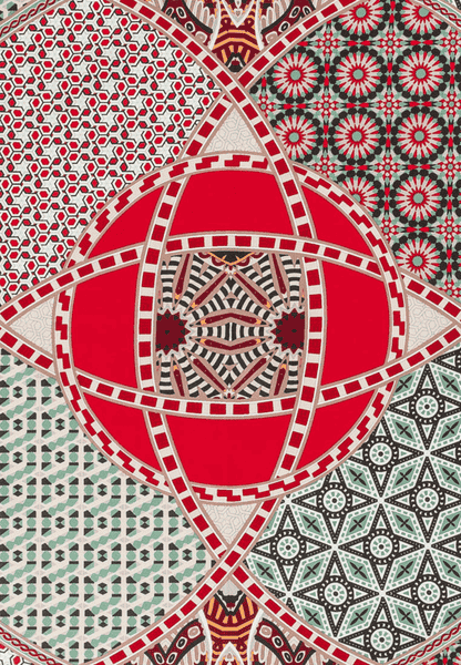 Kaleidoskope 53x53 - multi red