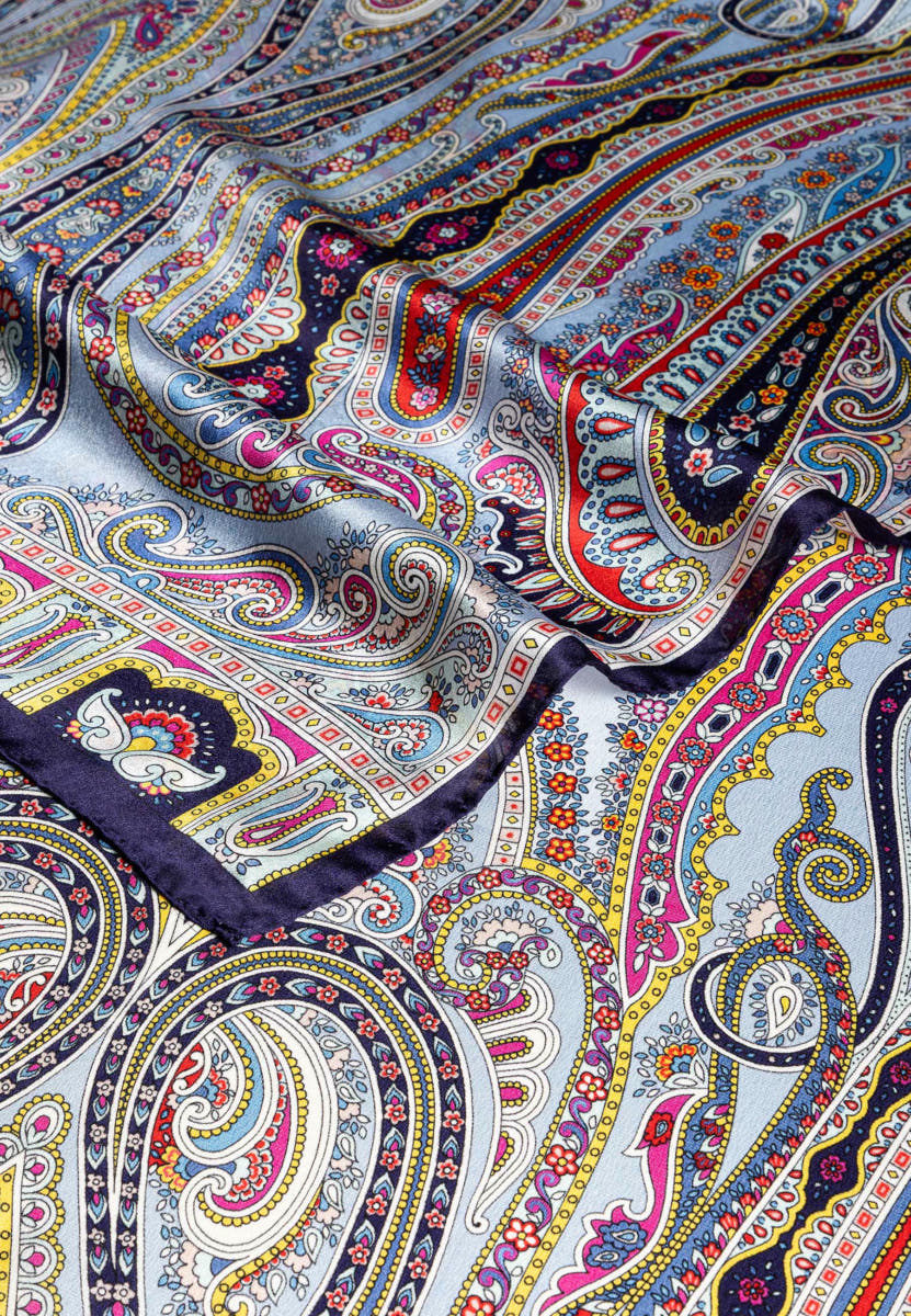 Paisley Reverie 70x180  - multi blue