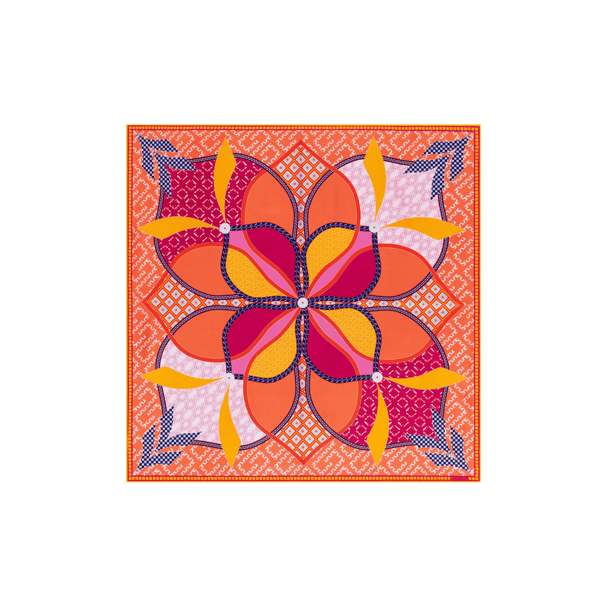 Flower Mandala 53x53 - multi flamingo