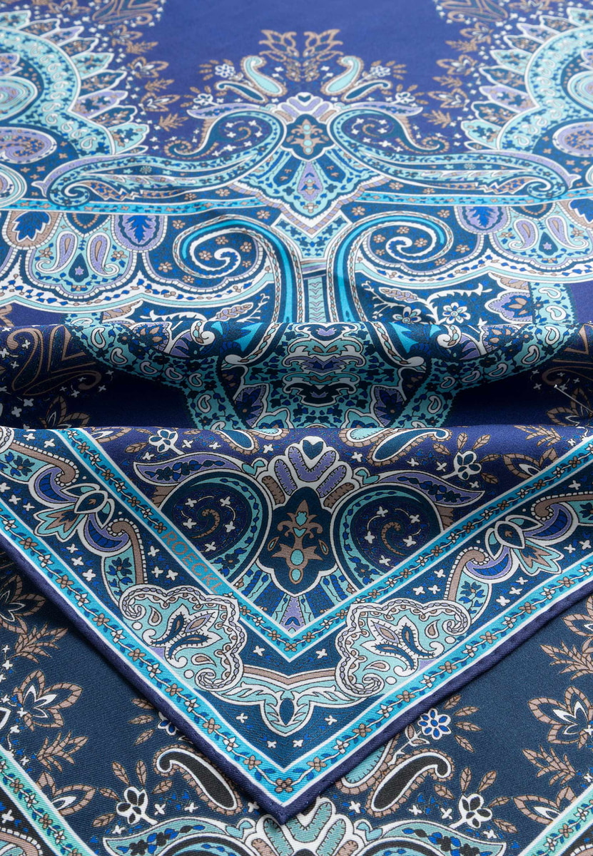 Paisley Reflection 90x90 - multi navy