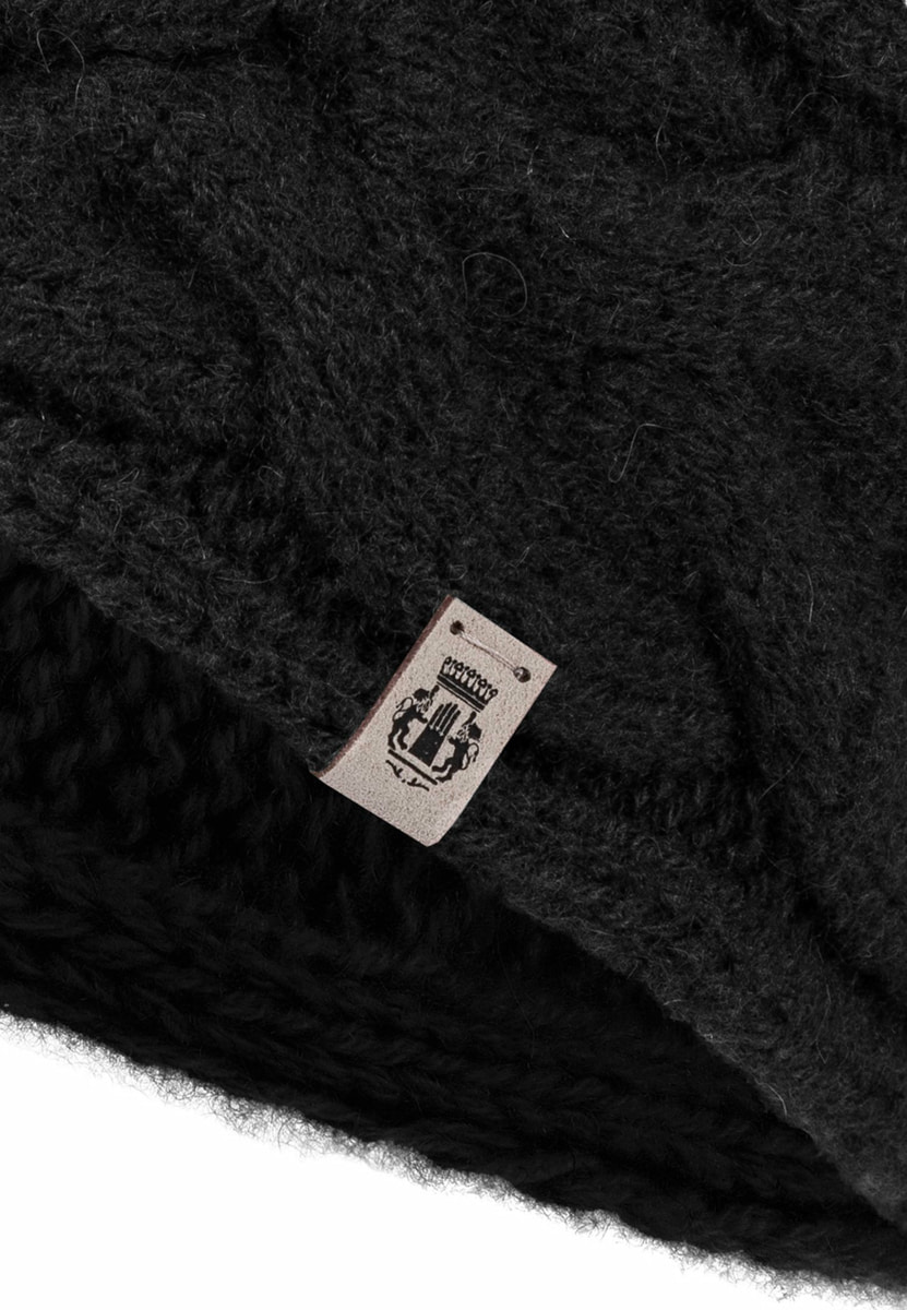 Braided Cashmere Stirnband - black