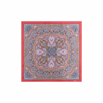 Fine Paisley 53x53  - multi apricot