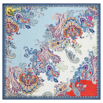 Flower Fusion 130 x 130 - multi navy
