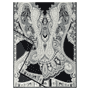 Porta Paisley 70x180  - black/white