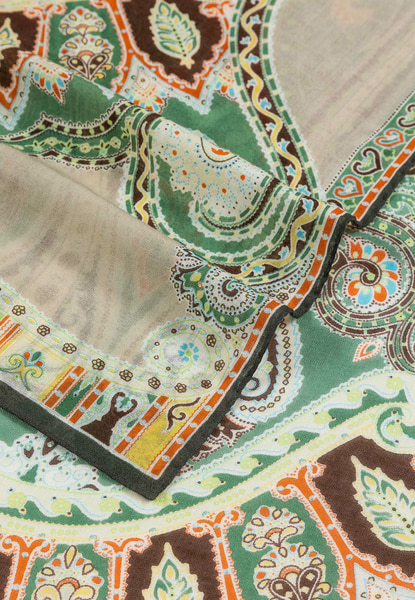 Porta Paisley 70x180  - multi forest