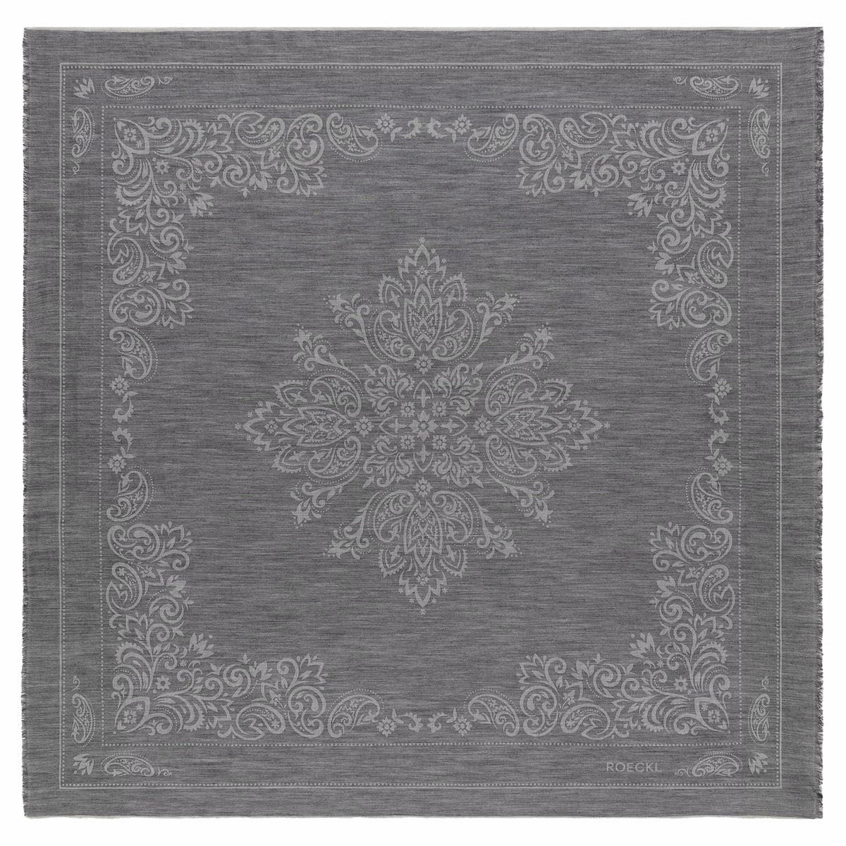 Floral Ornament 130 x 130 - anthracite
