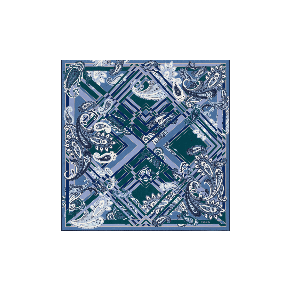 Check Paisley 53X53 - multi emerald