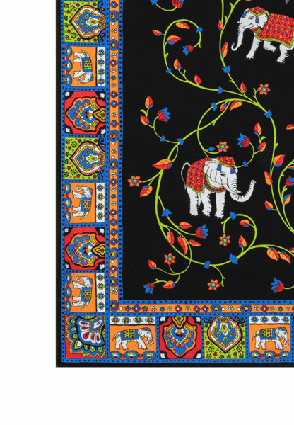 Elephant Garden 53x53 - multi black