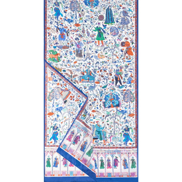 Aegyptische Leute 45x170 - multi cobalt