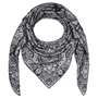 Paisley Glow 140x140  - black/white