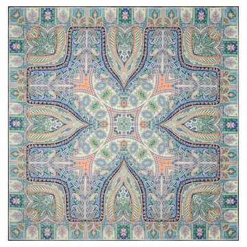 Winter Alhambra Paisley 140x140  - multi navy