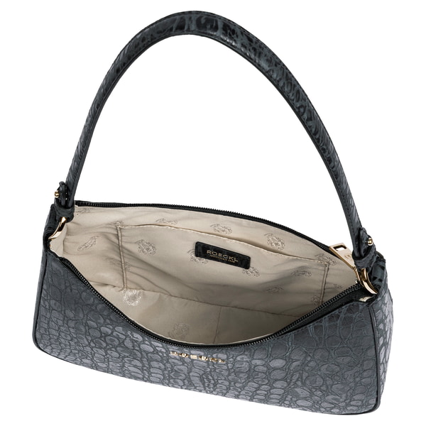 Cleo small Croco - black