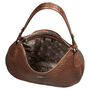 Liberty Schultertasche medium Croco  - saddlebrown