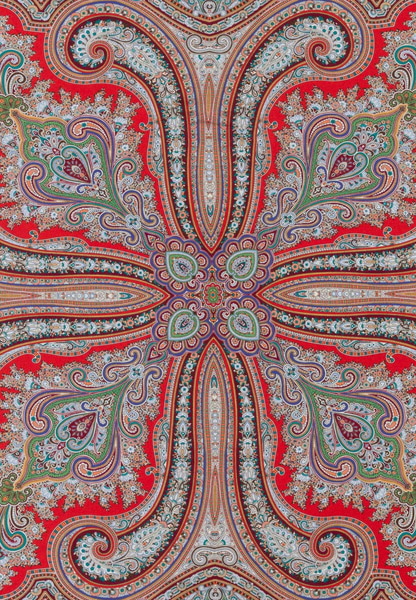 Paisley Star 90x90 - multi red
