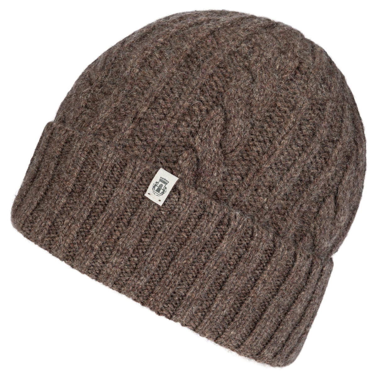 Cabled Charm Mütze  - coffee