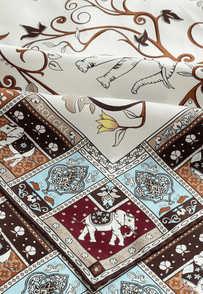Lucky Elephant 53x53  - multi cashmere