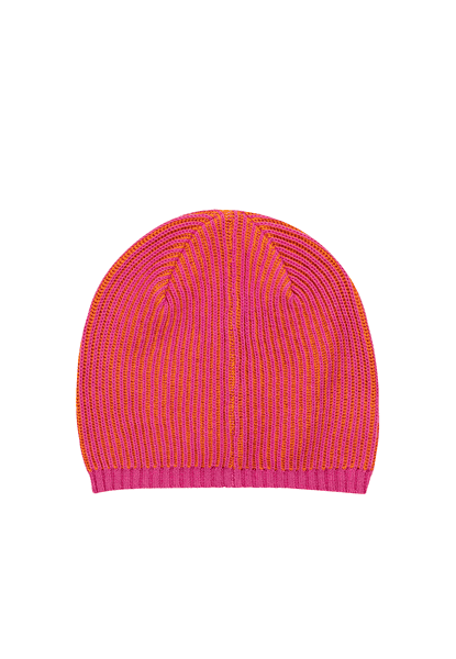 Two Tone Rib Muetze - pink