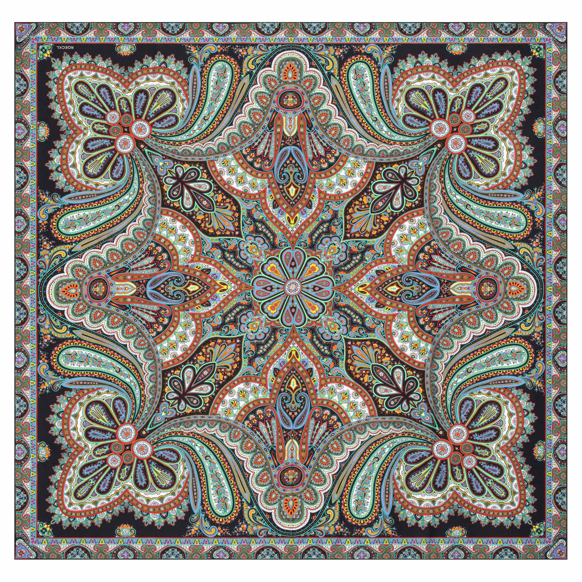 Aesthetic Paisley 140x140 - black/red