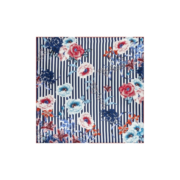 Blossoming Stripes 53x53  - multi navy