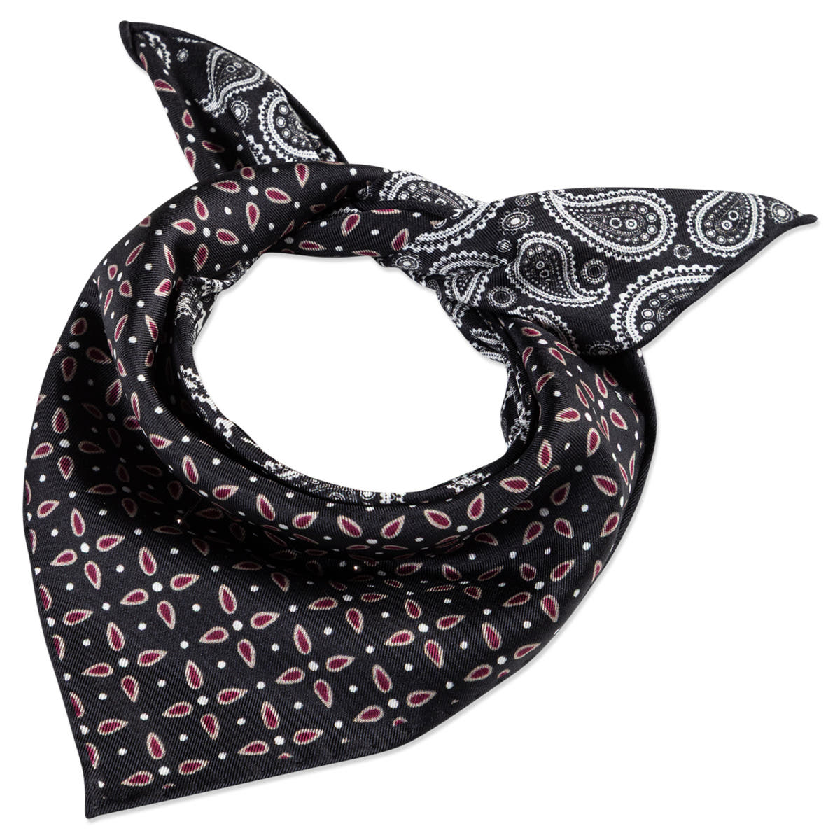 Gentleman´s Poket Square 30x30  - multi black
