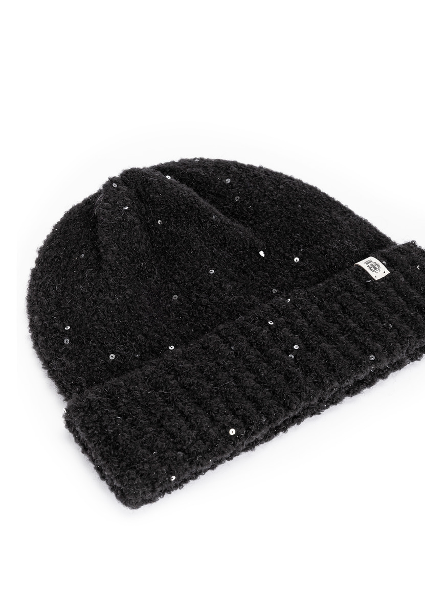 Winter Sparkle Mütze  - black